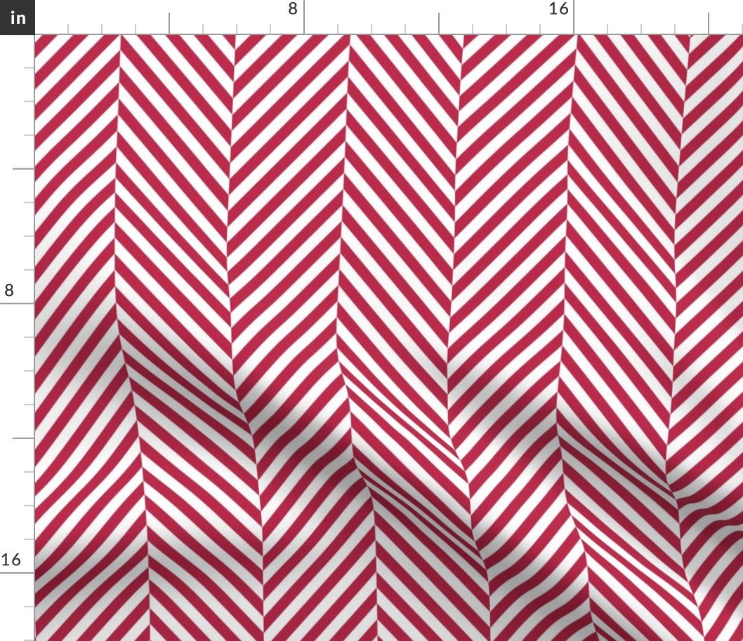 Viva Magenta and White Geometric Herringbone Pattern Fabric Viva Magenta and White Geometric Herringbone Pattern Fabric