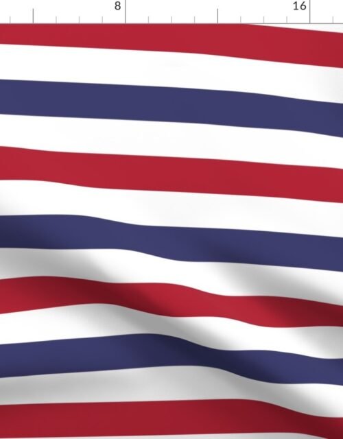 1.5 inch Flag Red, White and Blue Alternating H Stripes Fabric