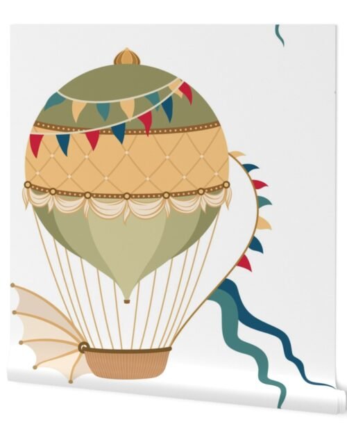 Vintage Ornamental Winged Hot Air Helium Balloons Wallpaper