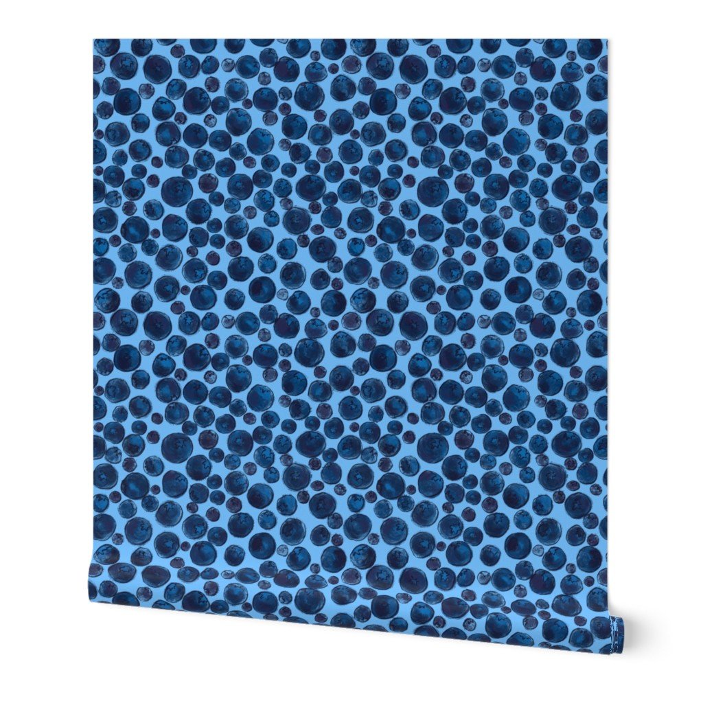 Blueberries on Blueberry Hill Blue Wallpaper Blueberries on Blueberry Hill Blue Wallpaper
