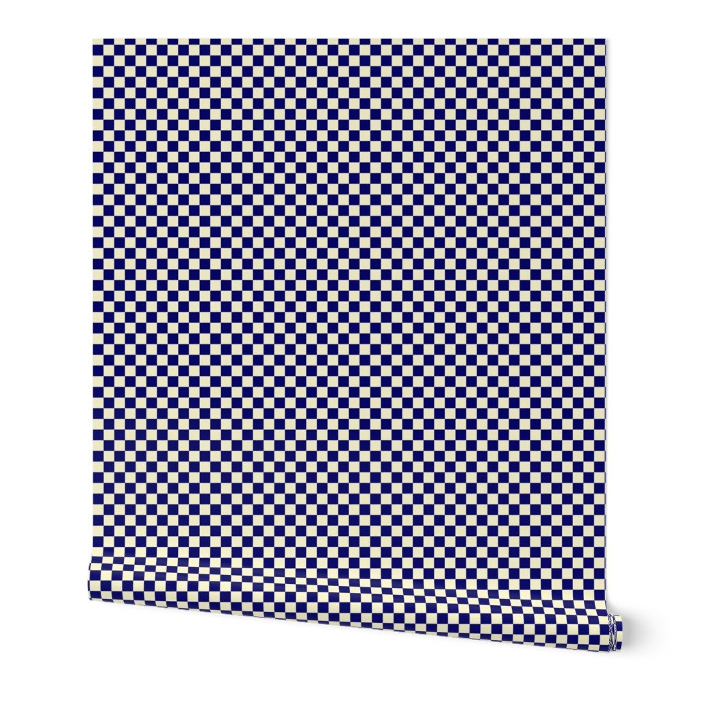 Navy Blue and Cream Checkerboard Squares Wallpaper Navy Blue and Cream Checkerboard Squares Wallpaper