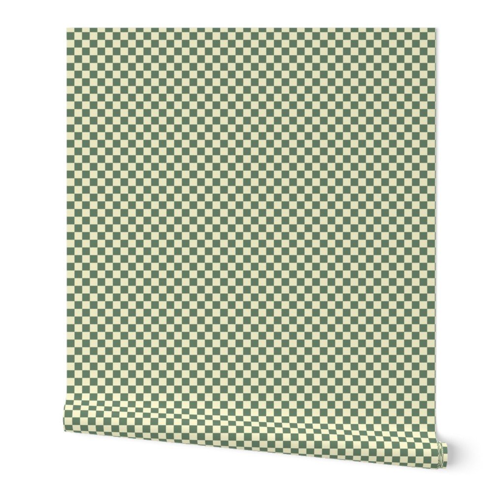 Prairie Sage Green and Cream Checkerboard Squares Wallpaper Prairie Sage Green and Cream Checkerboard Squares Wallpaper