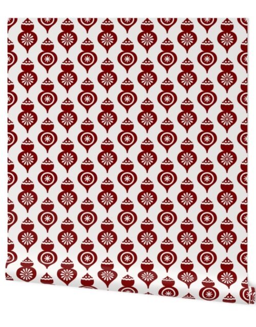 Large Dark Christmas Candy Apple Red Teardrop Ornaments Wallpaper