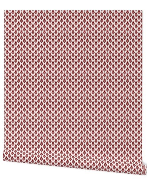 Dark Christmas Candy Apple Red Teardrop Ornaments Wallpaper