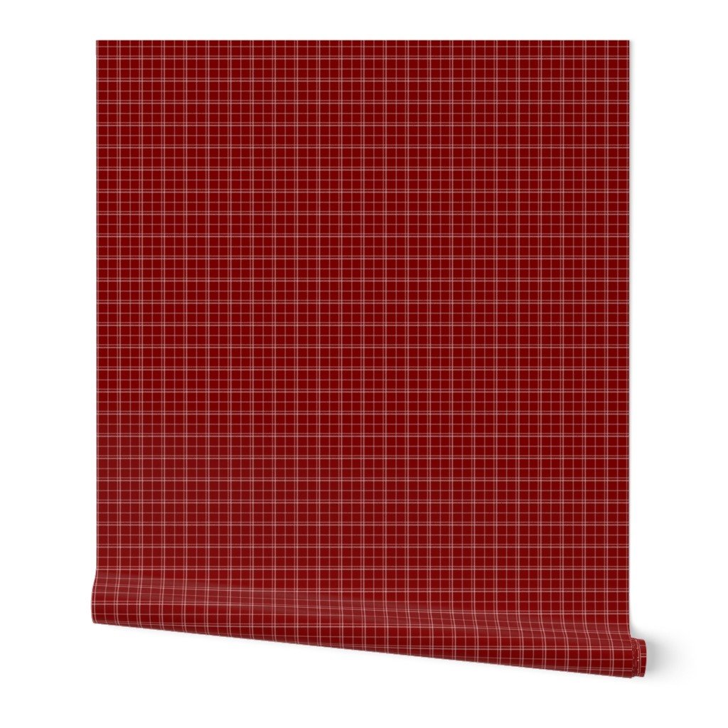 Dark Christmas Candy Apple Red Plaid Check with White Wallpaper Dark Christmas Candy Apple Red Plaid Check with White Wallpaper
