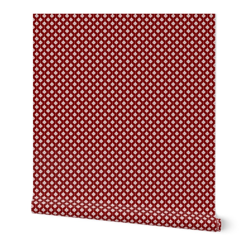 Dark Christmas Candy Apple Red with White Ball Ornaments Wallpaper Dark Christmas Candy Apple Red with White Ball Ornaments Wallpaper