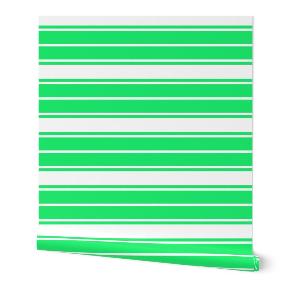 Lime Green Mojito and White Horizontal French Stripe Wallpaper Lime Green Mojito and White Horizontal French Stripe Wallpaper