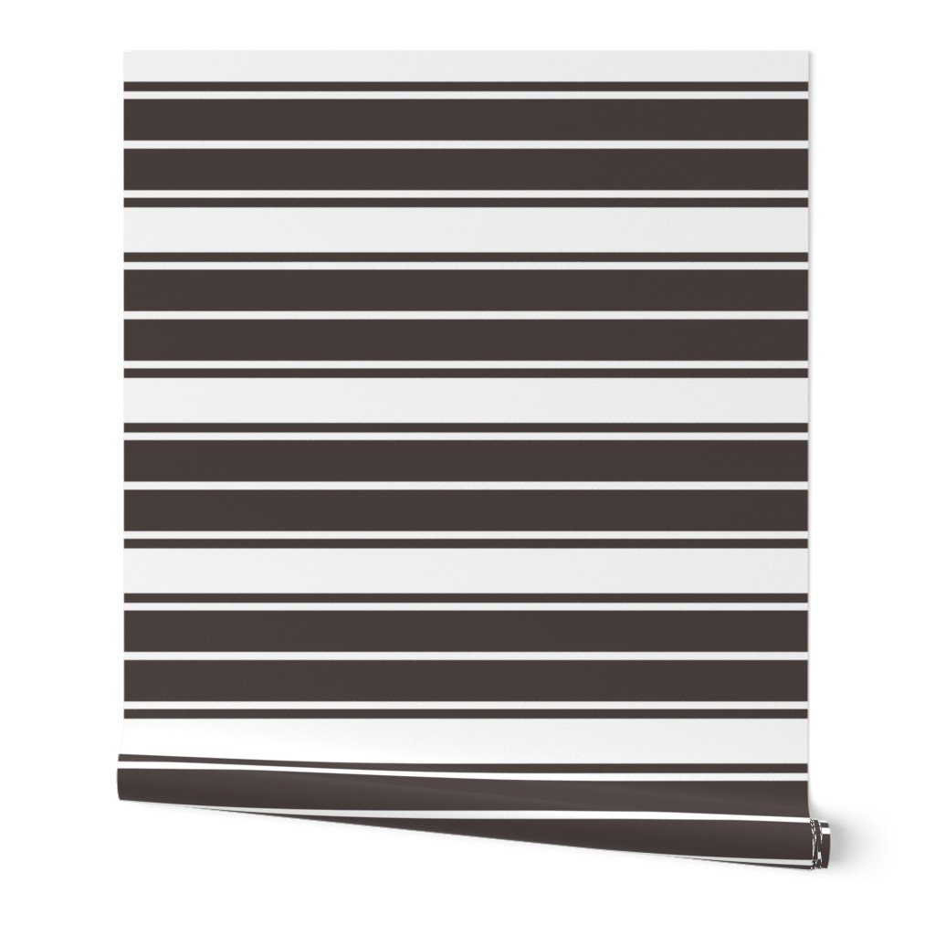 Thunder Grey Horizontal Chevron French Stripes Wallpaper Thunder Grey Horizontal Chevron French Stripes Wallpaper