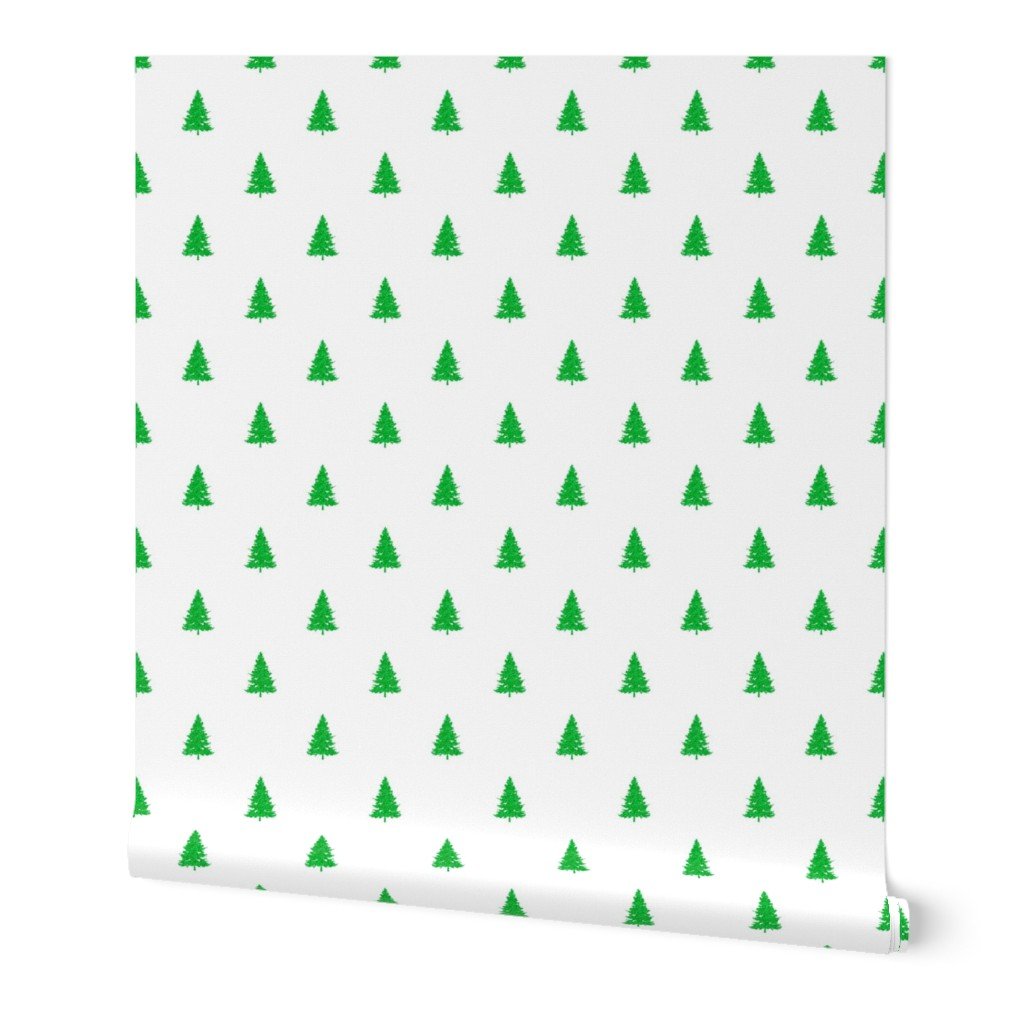 Christmas Tree in Green Glitter on Snow White Wallpaper Christmas Tree in Green Glitter on Snow White Wallpaper