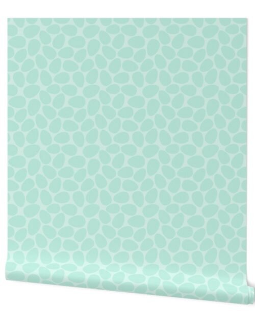 Aqua Blue Colored Pastel Easter Eggs Wallpaper