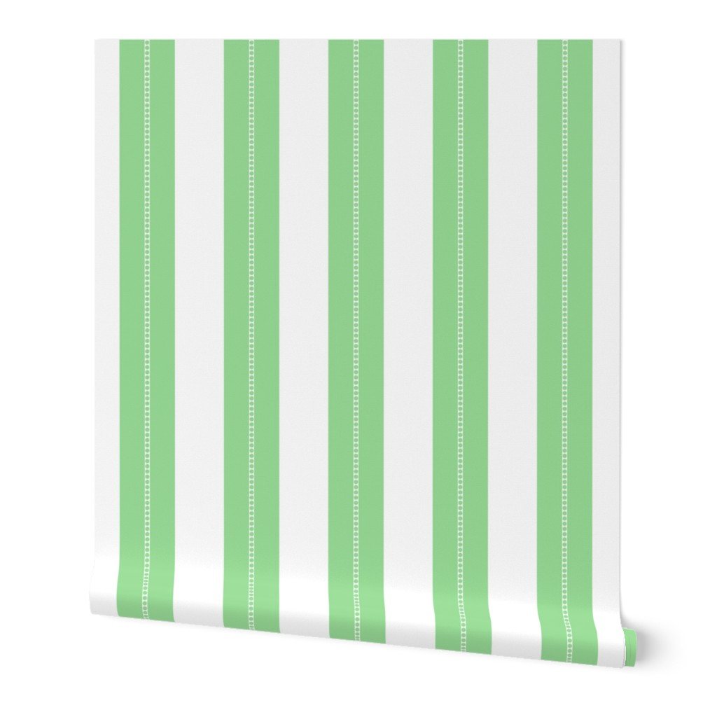 White and Mint Green Cabana Beach Bubble Stripes Wallpaper White and Mint Green Cabana Beach Bubble Stripes Wallpaper