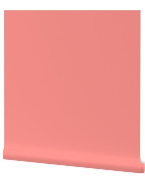 Neon Coral Solid Color Coordinate Wallpaper