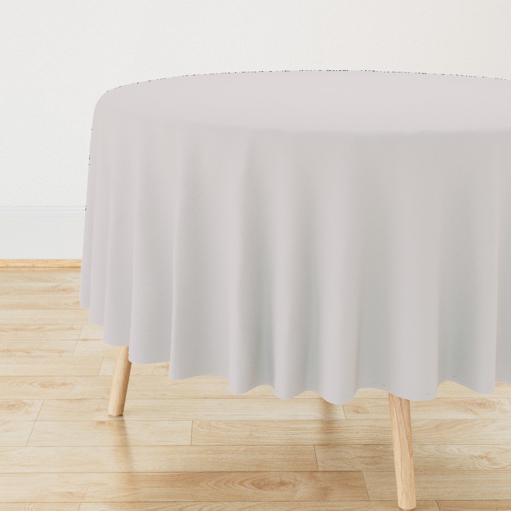 Coffee Cream White Solid Color Coordinate Round Tablecloth