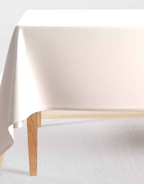 Coffee Cream White Solid Color Coordinate Rectangular Tablecloth