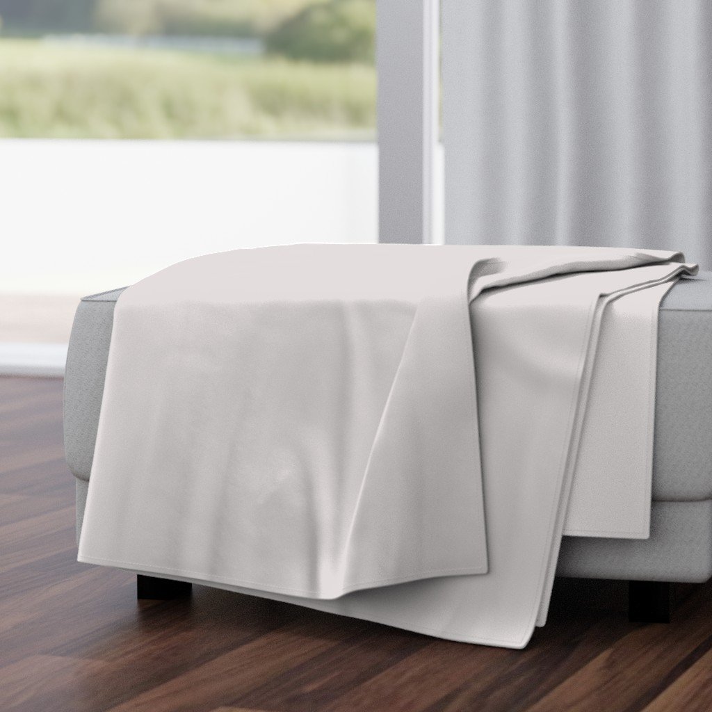 Coffee Cream White Solid Color Coordinate Throw Blanket