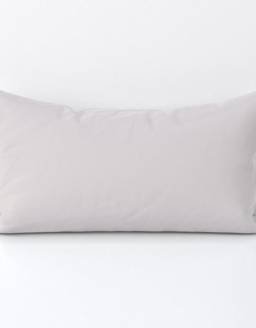 Coffee Cream White Solid Color Coordinate Lumbar Throw Pillow
