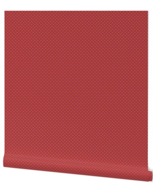 Micro Gold Crowns on Royal Red Wallpaper