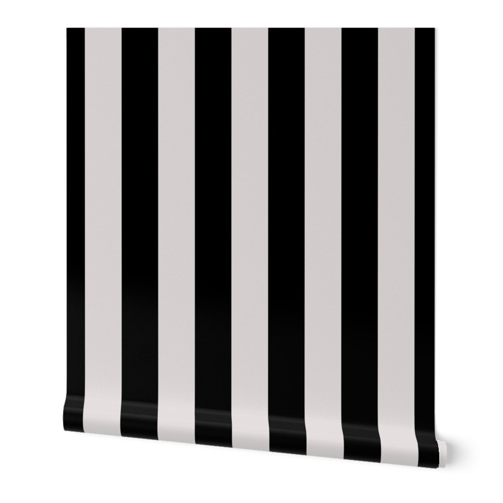 Small Black and Cream White Cabana Beach Vertical Stripe Wallpaper Small Black and Cream White Cabana Beach Vertical Stripe Wallpaper