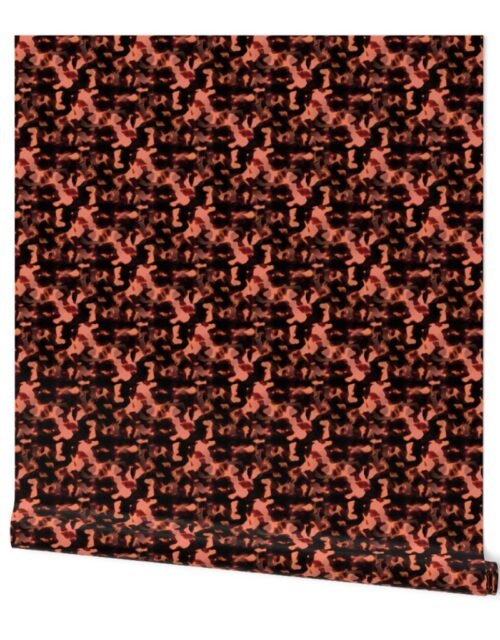 Smaller Blush and Brown Tortoiseshell Seamless Repeat Pattern Wallpaper