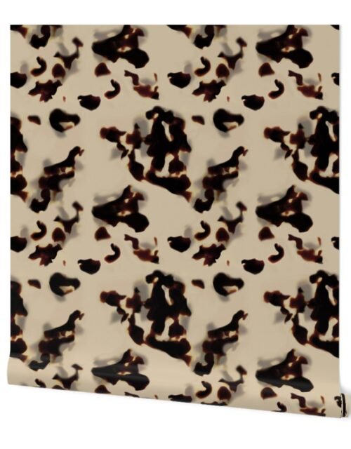 Original Ivory and Brown Tortoiseshell Seamless Repeat Pattern Wallpaper