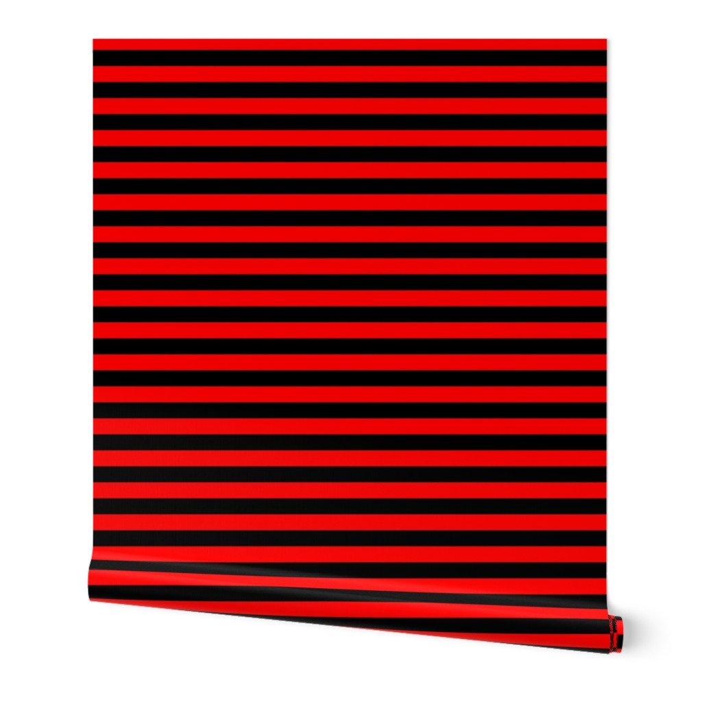 Devil Red and Black Horizontal Witch Stripes Wallpaper Devil Red and Black Horizontal Witch Stripes Wallpaper