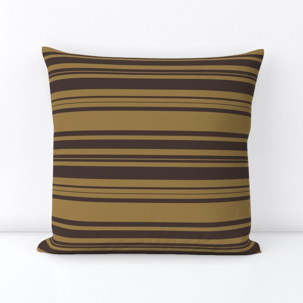 Louis Brown and Tan Dog Coordinate Horizontal Stripes Print Square Throw Pillow Louis Brown and Tan Dog Coordinate Horizontal Stripes Print Square Throw Pillow