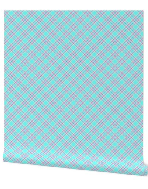 Florida Colors of the Sunshine State Pastel Large Pattern Tartan Wallpaper