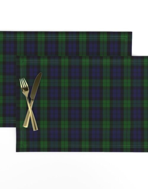 Military  Blackwatch Scottish Tartan Plaid Placemats