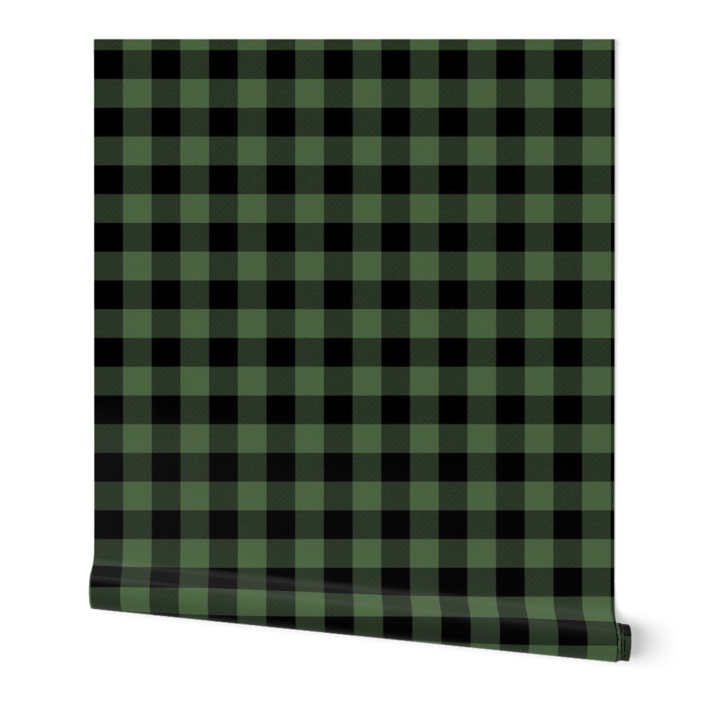Christmas Tree Evergreen and Black Buffalo Check 2 inch Wallpaper Christmas Tree Evergreen and Black Buffalo Check 2 inch Wallpaper