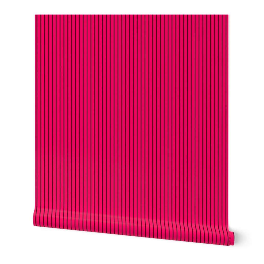Classic 1/2 Inch Black Pinstripe on a Bright Hot Pink Background Wallpaper Classic 1/2 Inch Black Pinstripe on a Bright Hot Pink Background Wallpaper