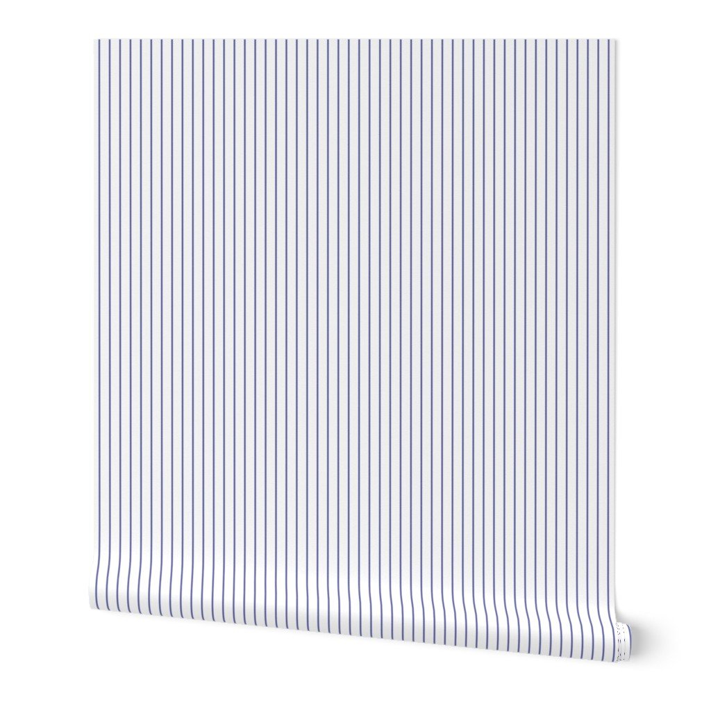 Classic 1/2 Inch Very Periwinkle Purple Blue Pinstripe on a White Background Wallpaper Classic 1/2 Inch Very Periwinkle Purple Blue Pinstripe on a White Background Wallpaper