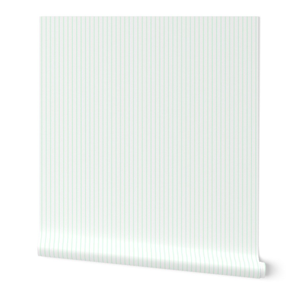 Classic 1/2 Inch Summer Mint Green Pinstripe on a White Background Wallpaper Classic 1/2 Inch Summer Mint Green Pinstripe on a White Background Wallpaper