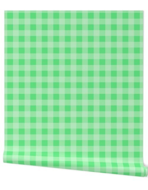 Algae Green Cabana Beach Picnic Check Wallpaper