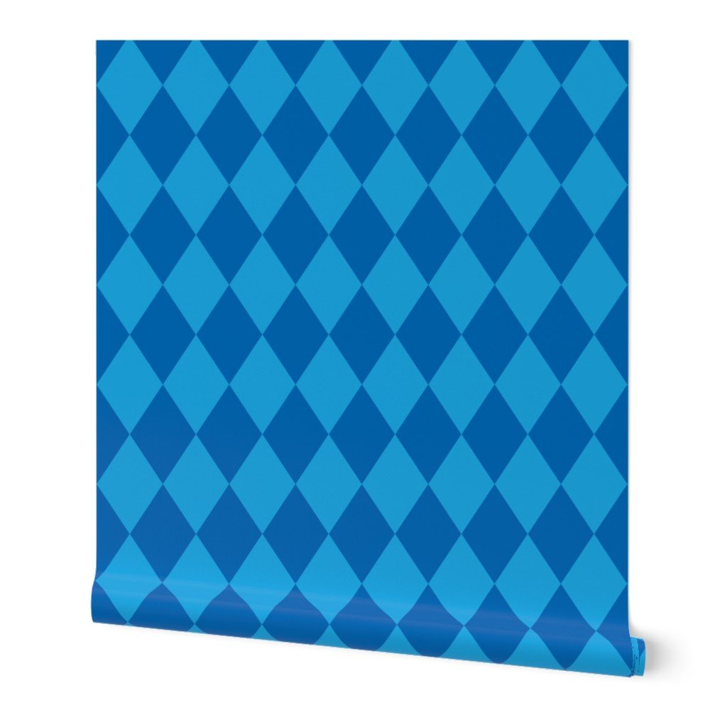 Oktoberfest 4 inch Bavarian Beer House Blue and Dark Blue Large Diagonal Diamond Pattern Wallpaper Oktoberfest 4 inch Bavarian Beer House Blue and Dark Blue Large Diagonal Diamond Pattern Wallpaper