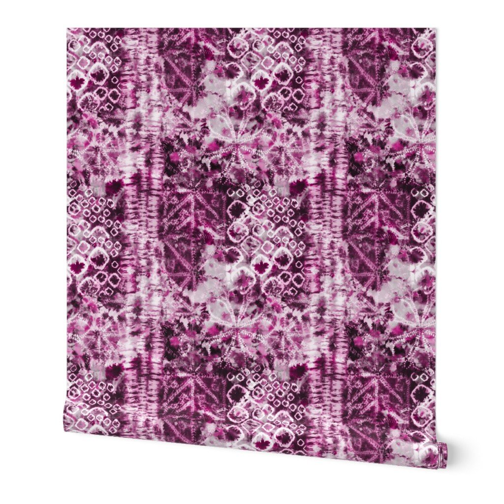 Pink and Ruby Summer Tie Dye Batik Wax Tie Die Print Wallpaper Pink and Ruby Summer Tie Dye Batik Wax Tie Die Print Wallpaper