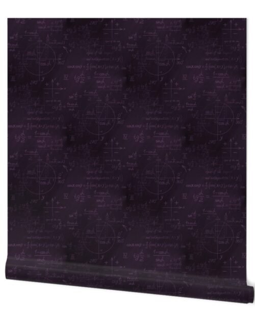 Back to School Pink Chalk on Dark Chalkboard with Mathematical Equations Wallpaper