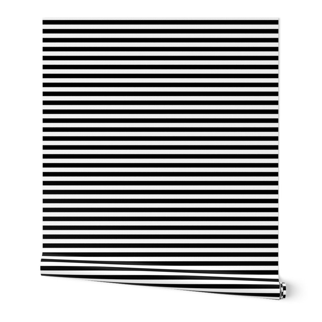 Halloween Holiday 1/2 inch Black Cat and White Witch Stripes Wallpaper Halloween Holiday 1/2 inch Black Cat and White Witch Stripes Wallpaper