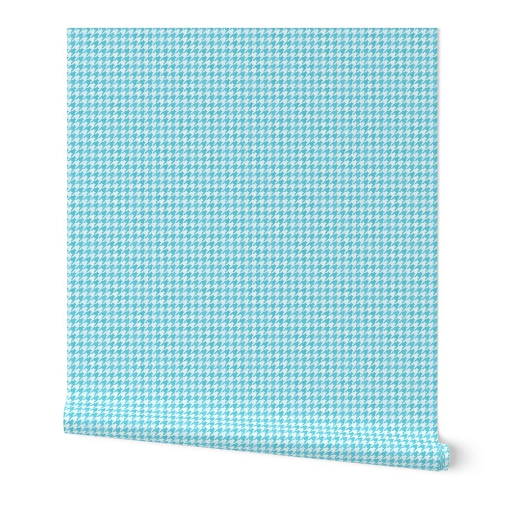 Aqua Blue and White Handpainted Houndstooth Check Watercolor Pattern Wallpaper Aqua Blue and White Handpainted Houndstooth Check Watercolor Pattern Wallpaper