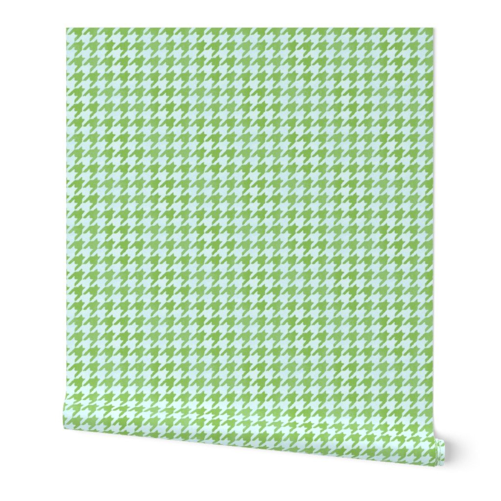 Lime Green and White Handpainted Houndstooth Check Watercolor Pattern Wallpaper Lime Green and White Handpainted Houndstooth Check Watercolor Pattern Wallpaper