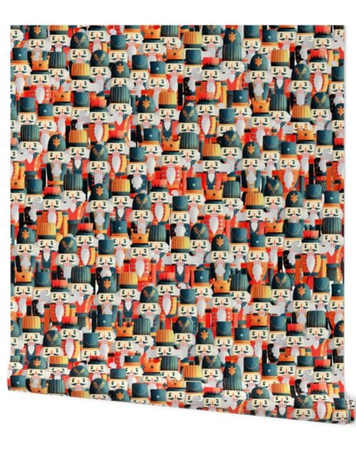 Army of Soldier and King Christmas Nutcrackers Wallpaper