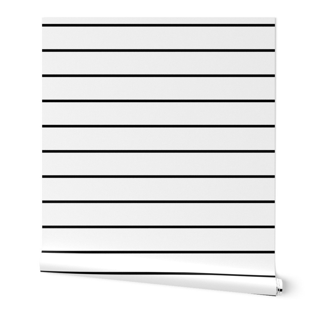 3 inch Classic Horizontal Black Baseball Stripe Lines On White Wallpaper 3 inch Classic Horizontal Black Baseball Stripe Lines On White Wallpaper