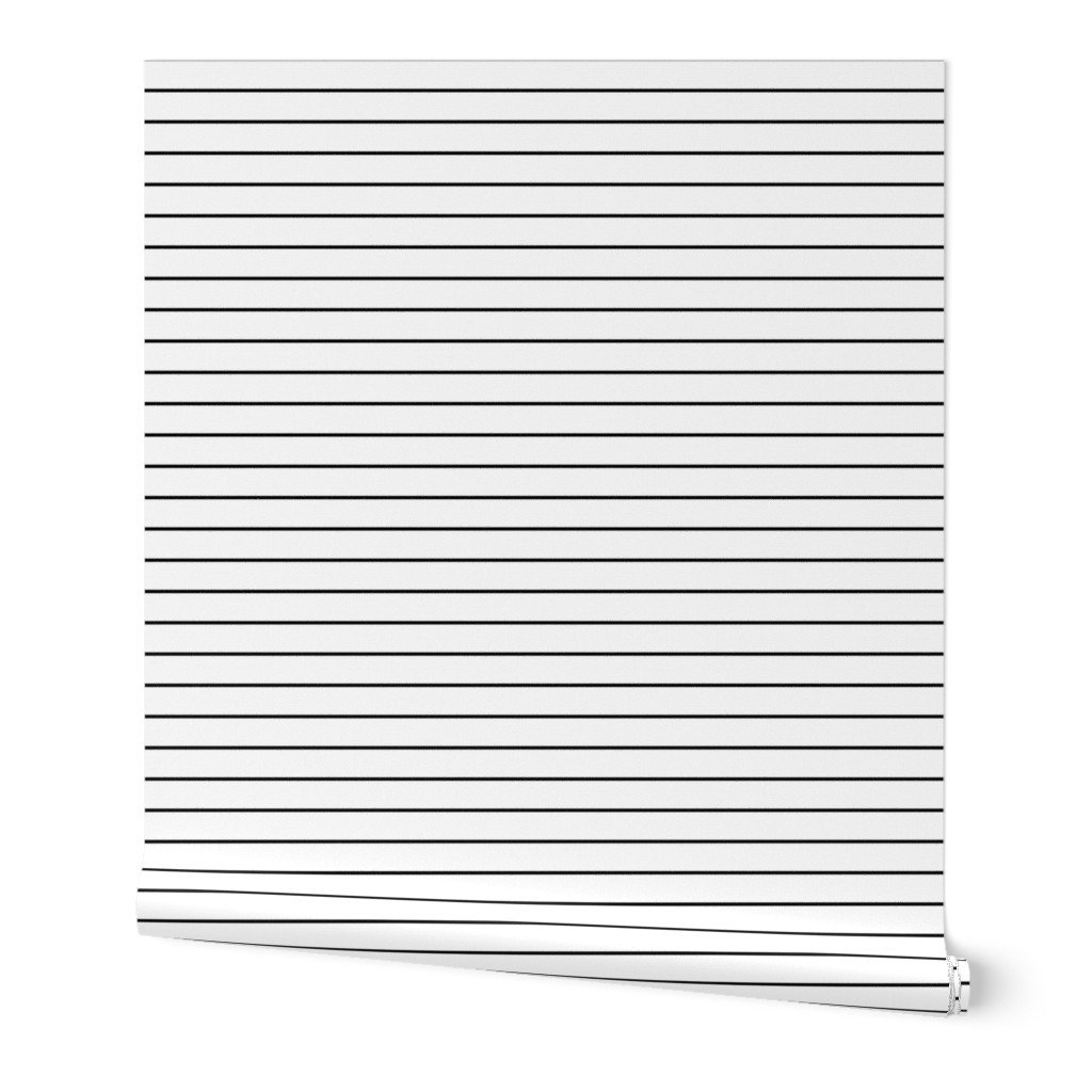 1 inch Classic Horizontal Black Baseball Stripe Lines On White Wallpaper 1 inch Classic Horizontal Black Baseball Stripe Lines On White Wallpaper