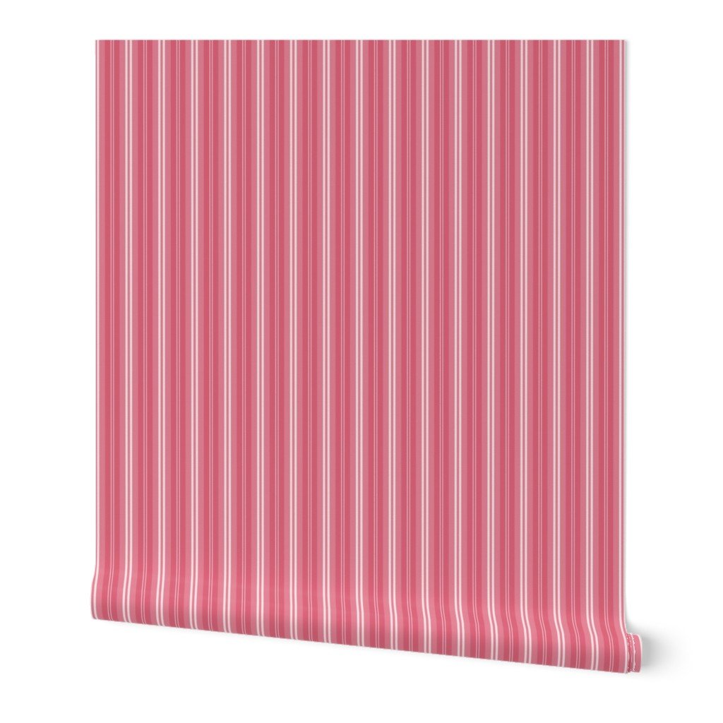 Small Nantucket Red and White Shades Pinstripe Wallpaper Small Nantucket Red and White Shades Pinstripe Wallpaper