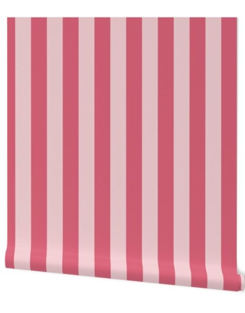 2 inch Nantucket Faded Red Cabana Tent Stripes Wallpaper
