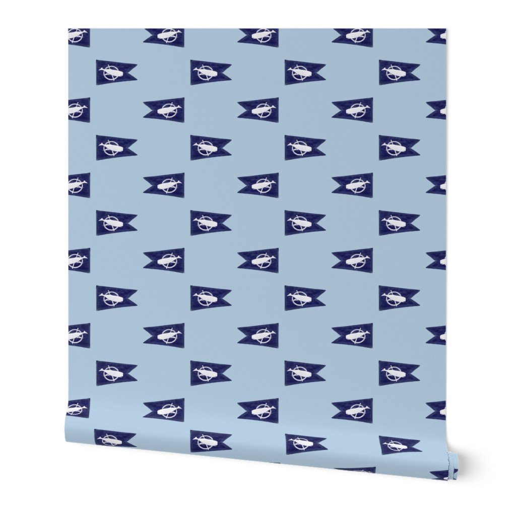Nantucket Sperm Whale Burgee Flag on Pale Blue Wallpaper Nantucket Sperm Whale Burgee Flag on Pale Blue Wallpaper