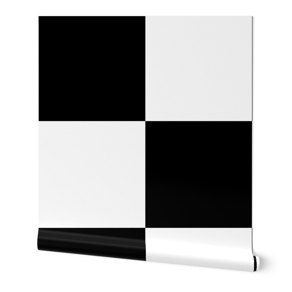 Gigantic Jumbo 16 inch Check – Black and White Checker Board Pattern Wallpaper Gigantic Jumbo 16 inch Check - Black and White Checker Board Pattern Wallpaper