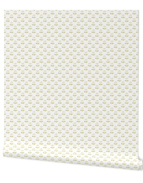 Small Gold Scales Of Justice on White Wallpaper