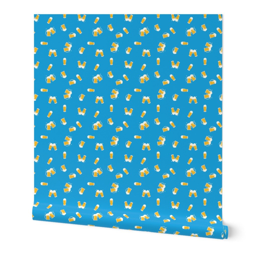 Cheers Oktoberfest Bavarian October Beer Festival Beer Mugs on Bavarian Blue Wallpaper Cheers Oktoberfest Bavarian October Beer Festival Beer Mugs on Bavarian Blue Wallpaper