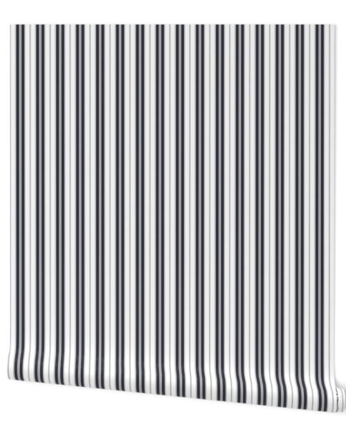 Polar Night and White Autumn Winter 2022 2023 Color Trend Mattress Ticking Wallpaper