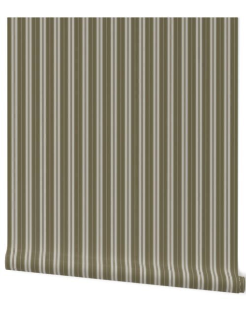 Martini Olive and Green Autumn Winter 2022 2023 Color Trend Mattress Ticking Wallpaper
